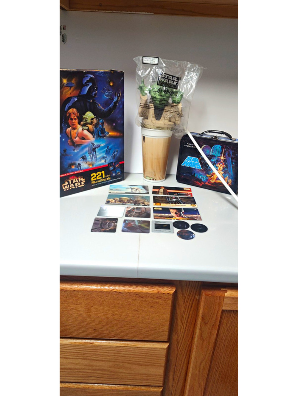Star Wars Collector Lot Vintage Lunch Box 221 Pc Puzzle Promo Cards Taco Bellcup